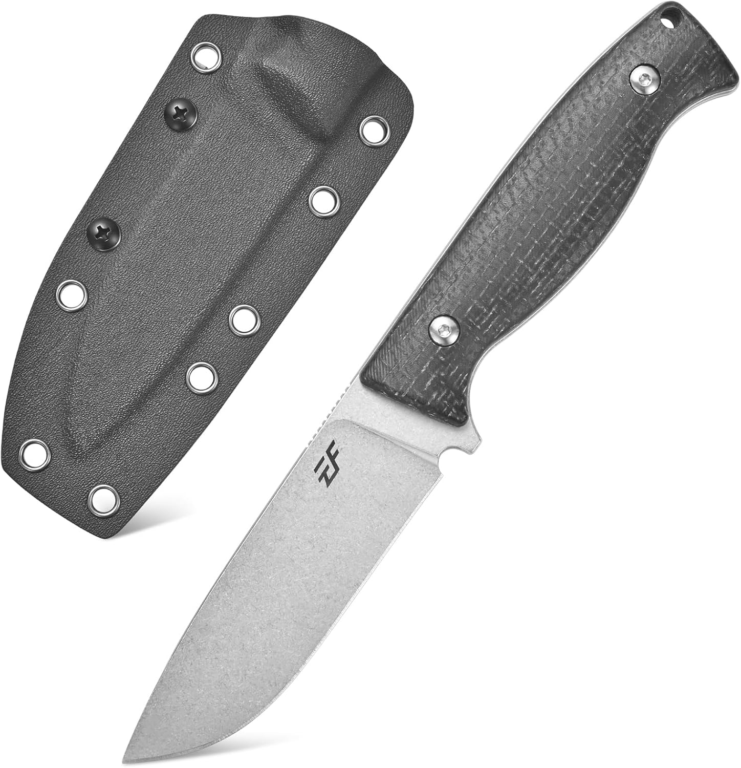 Eafengrow EF165 Fixed Blade Knife DC53 Steel Blade Micarta Handle Full Tang Easy Carry...