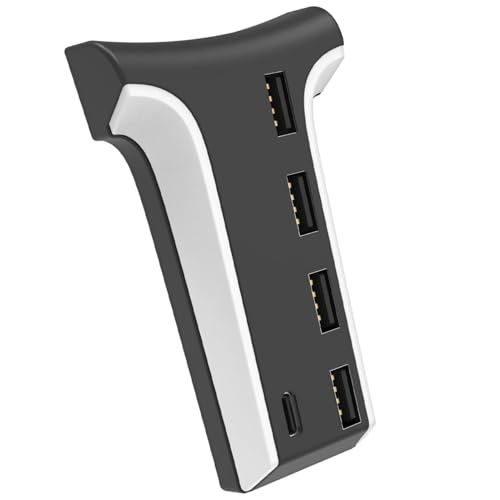 EASEGMER 5 Port USB Hub for PS5 - for PS5 Accessories USB Hub 3.0 High Speed Expansion...