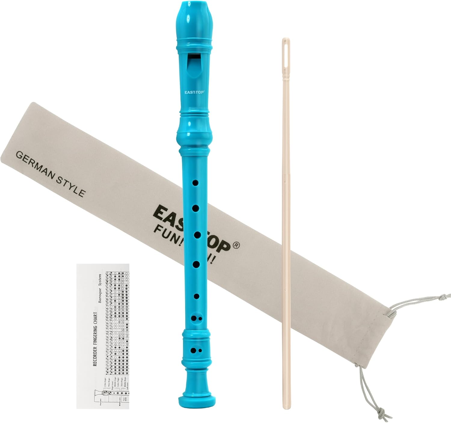 EAST TOP Soprano Recorder for Kids Beginners, 8 Hole Plastic German Fingering Flute Recorder... image