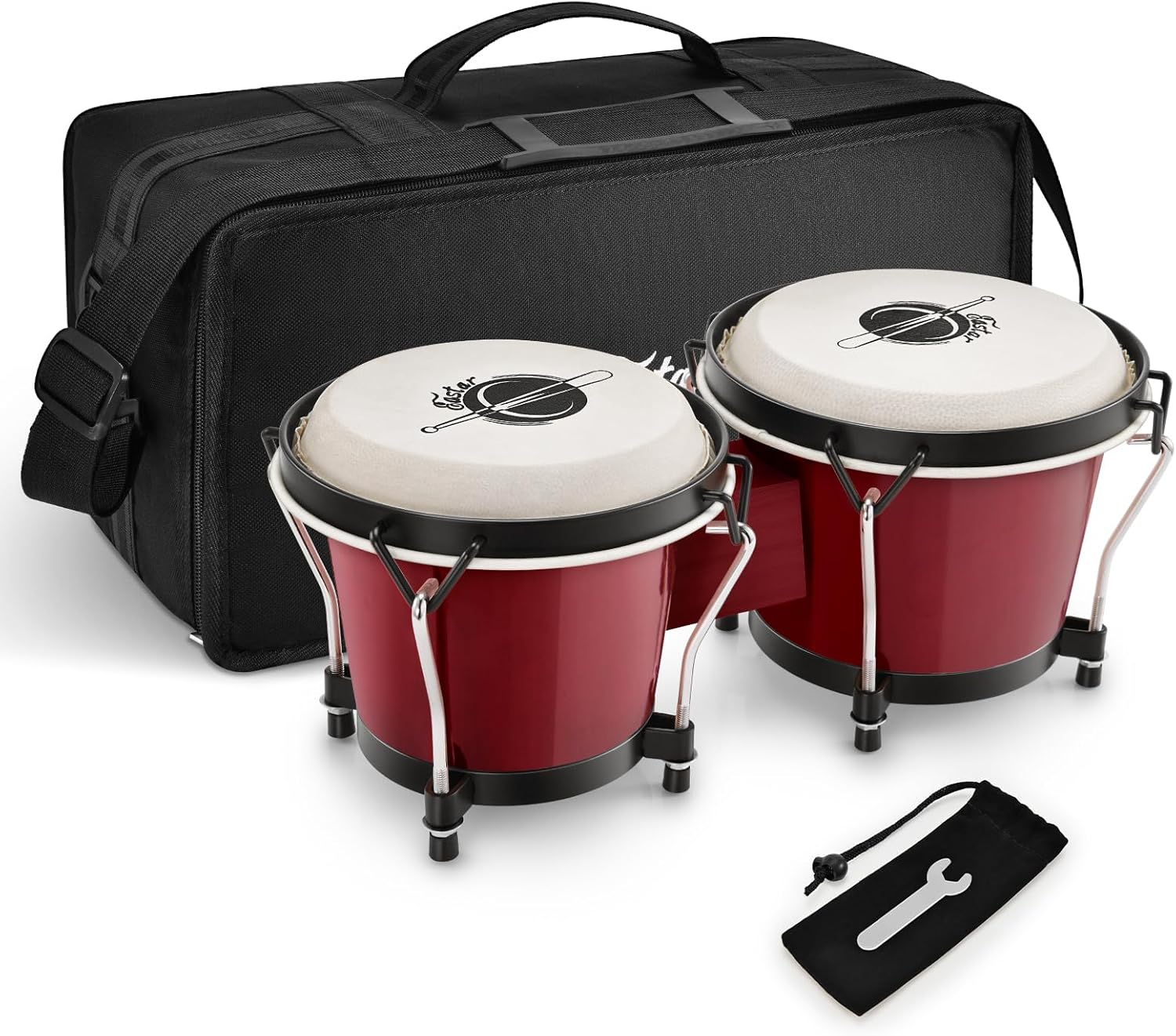 Eastar Bongo Drums 6” and 7” Congas Drums for Kids Adults Beginners Professional Wood...