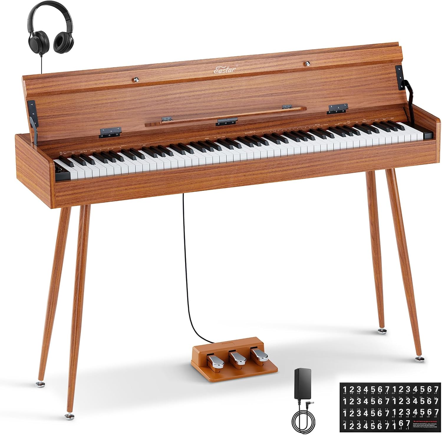 Eastar EUP-100 Digital Piano 88 Key Weighted Keyboard Full Size, Home Digital Keyboard Piano...