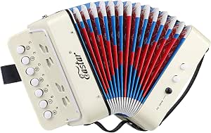 Eastar Kids Accordion Toy Accordion Mini Musical Instruments 10 Keys Button for Children...