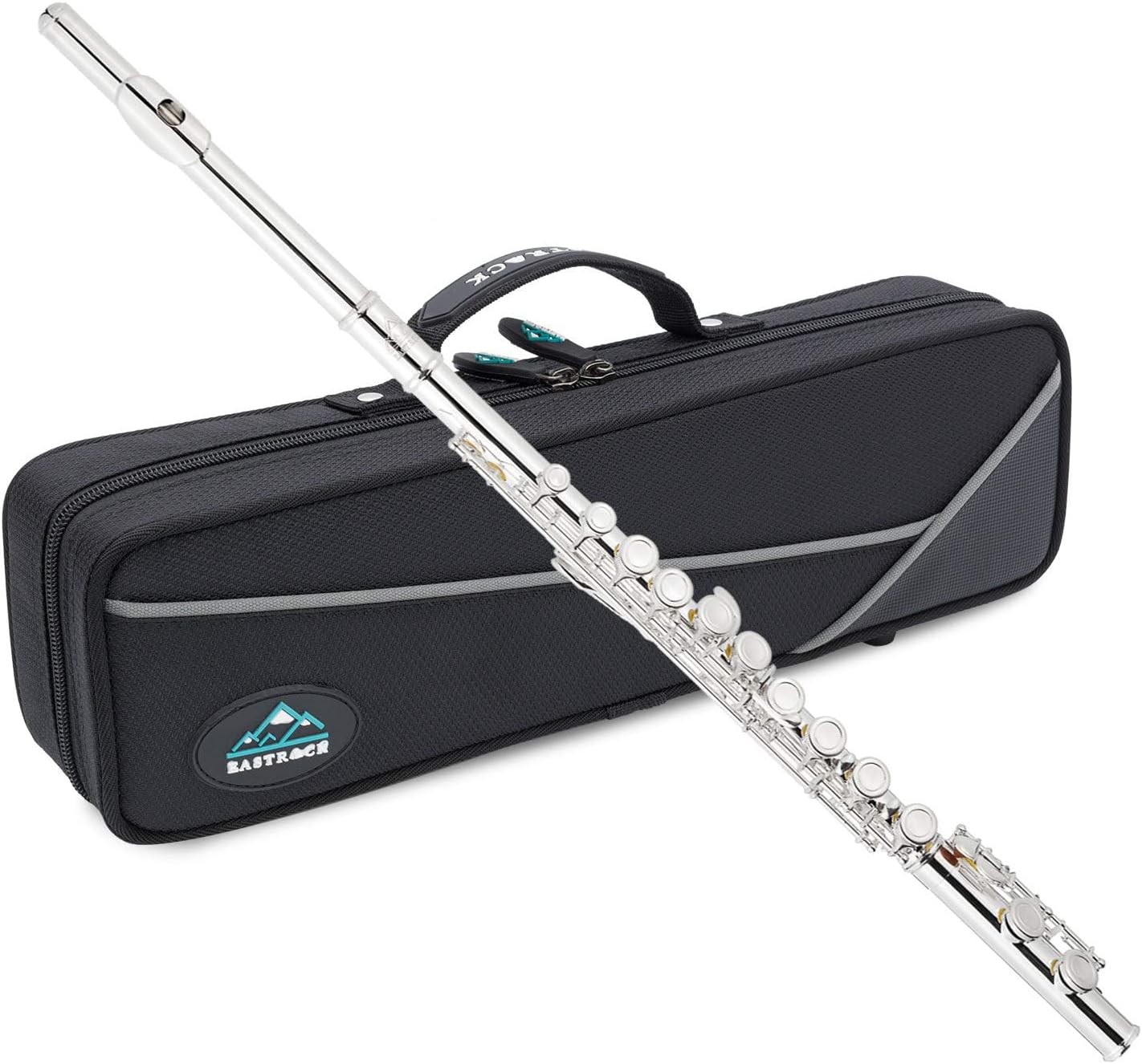 EastRock Closed Hole Flutes C 16 Key for Beginner, Kids, Student Silver Nickel Flute with... image