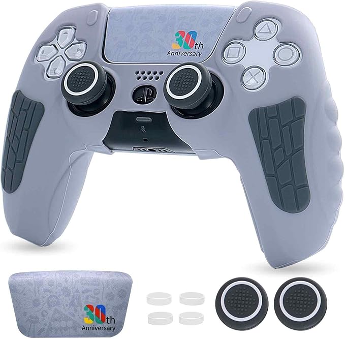 ECHZOVE PS5 Controller Cover Case – 30th Anniversary Limited Edition Protective Silicone...