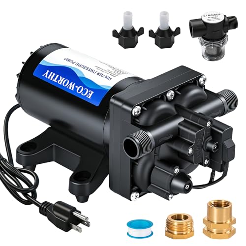 ECO-WORTHY 110V AC Fresh Transfer Diaphragm Water Pump On Demand 5.5GPM 70PSI High Pressure... image