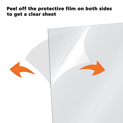 Egofine Plexiglass Sheets Acrylic Sheets 6 Pack of 8.5x11’’ 0.04 Thick Clear Plastic... image