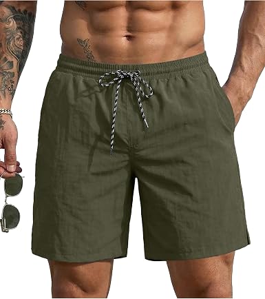 Ekouaer Mens Swim Trunks 7'' Quick Dry Board Shorts Swimwear Bathing Suit with Mesh Liner 2... image