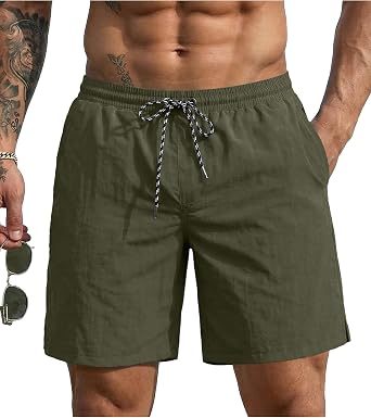 Ekouaer Mens Swim Trunks 7'' Quick Dry Board Shorts Swimwear Bathing Suit with Mesh Liner 2... image
