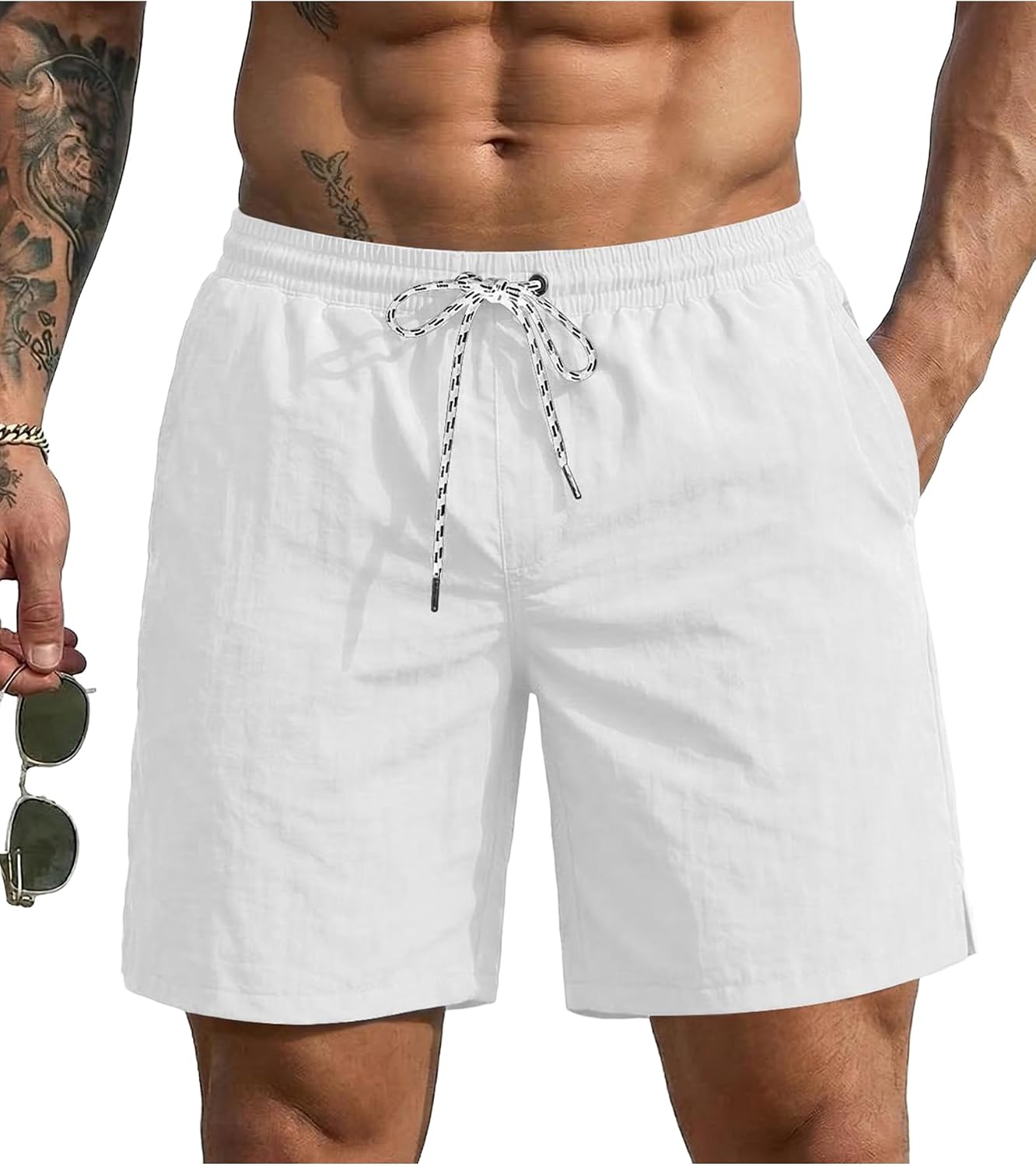 Ekouaer Mens Swim Trunks 7'' Quick Dry Board Shorts Swimwear Bathing Suit with Mesh Liner 2...