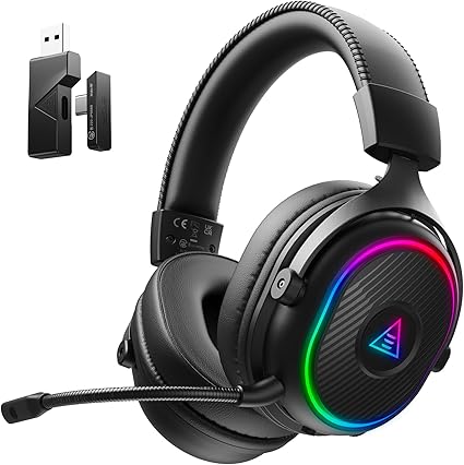 EKSA 2.4GHz Wireless Gaming Headset for PS5,PC,PS4,Switch,Mobile,Mac, Bluetooth Gaming...