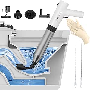 Electric Toilet Plunger,Unclog In One Shot,Remover For Bathroom,Kitchen Pipes Clog,High...