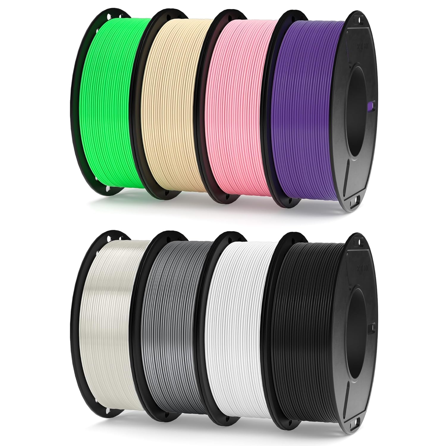 ELEGOO 250g PLA Plus Filament Bundle 1.75mm, 8 Colors 3D Printer Filaments Dimensional...