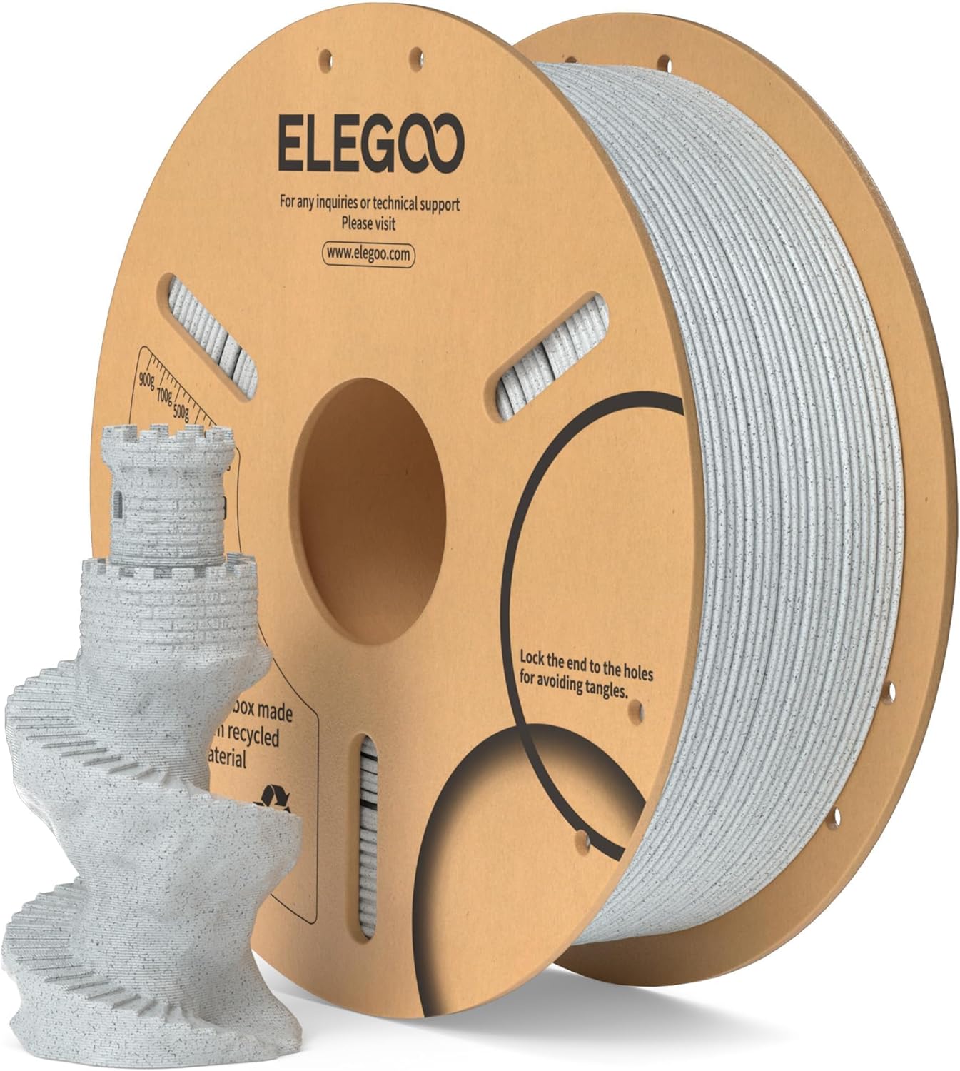 ELEGOO PLA Filament 1.75mm Marble 1KG, 3D Printer Filament Dimensional Accuracy +/- 0.02mm...
