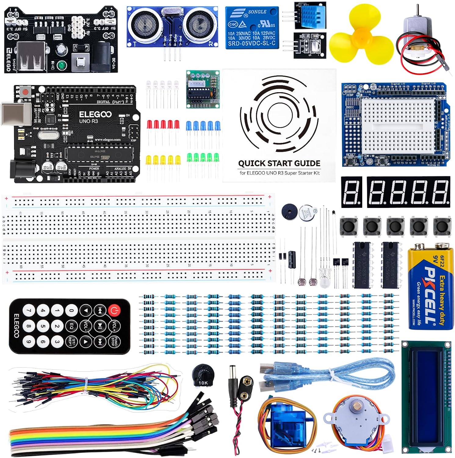 ELEGOO UNO Project Super Starter Kit with Tutorial and UNO R3 Board Compatible with Arduino IDE