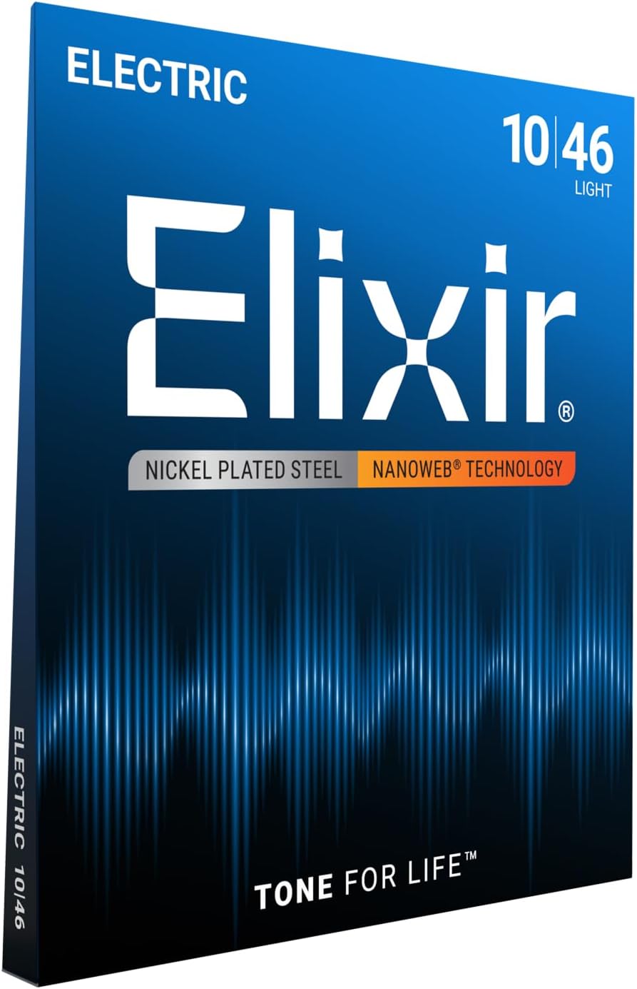 Elixir Strings, Electric Guitar Strings, Nickel Plated Steel with NANOWEB Technology...