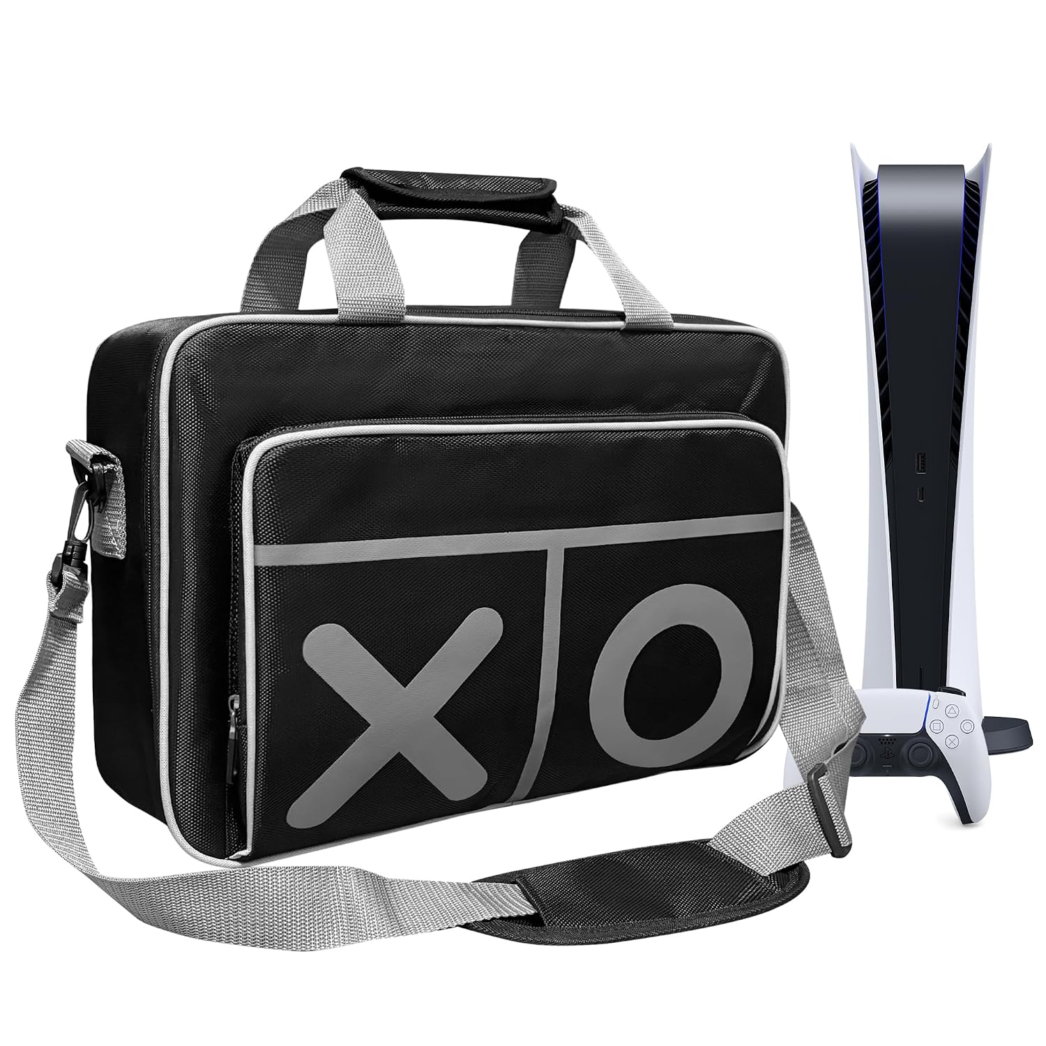 eLUUGIE Travel Carrying Case Multifunctional Travel Storage Bag Handbag/Shoulder Bag for PS5...