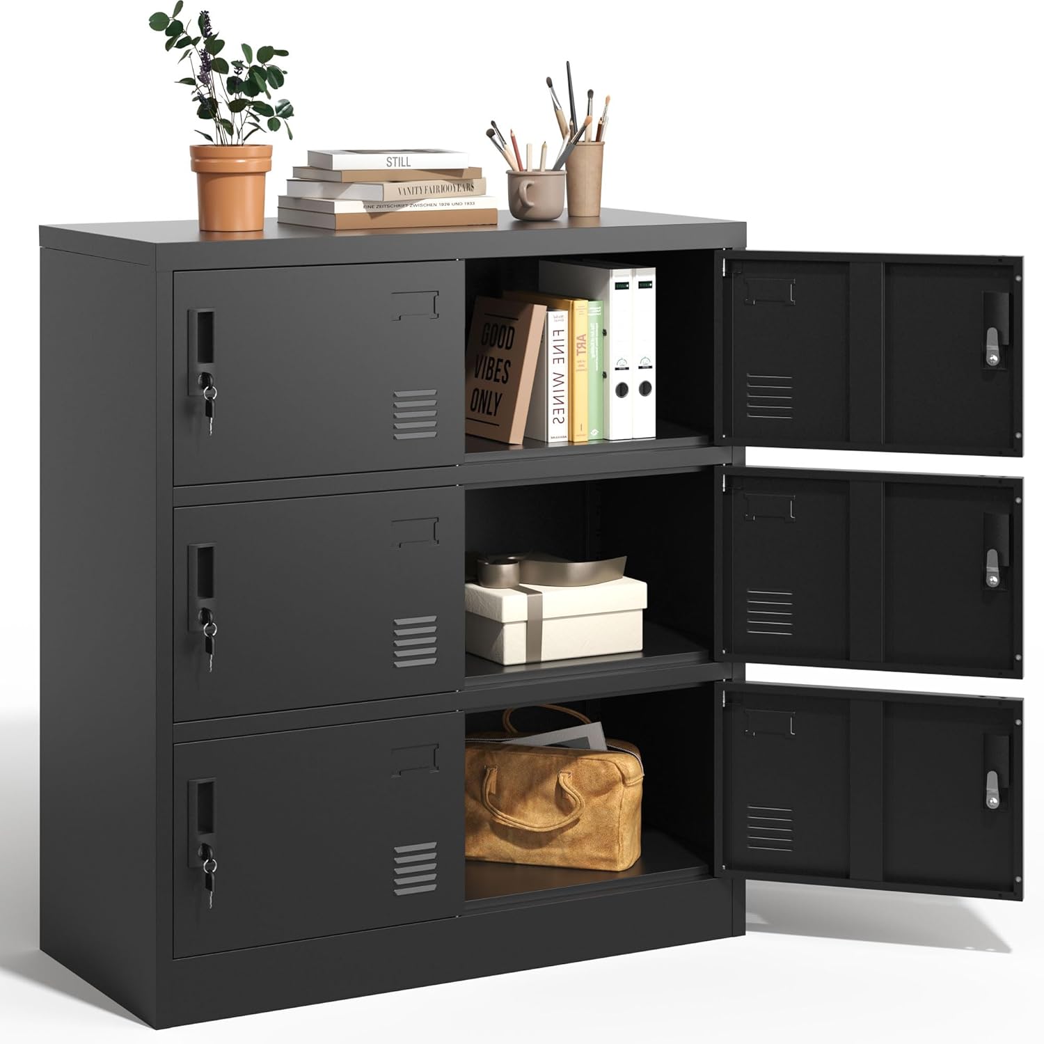 Employee Storage Locker,6 Door Storage Locker,Metal Locker for Employees Office Steel Gym...