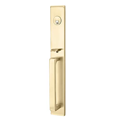 Emtek Contemporary Tubular Entry Set: Lausanne Style with Round KNOB on The Interior Side. 2... image