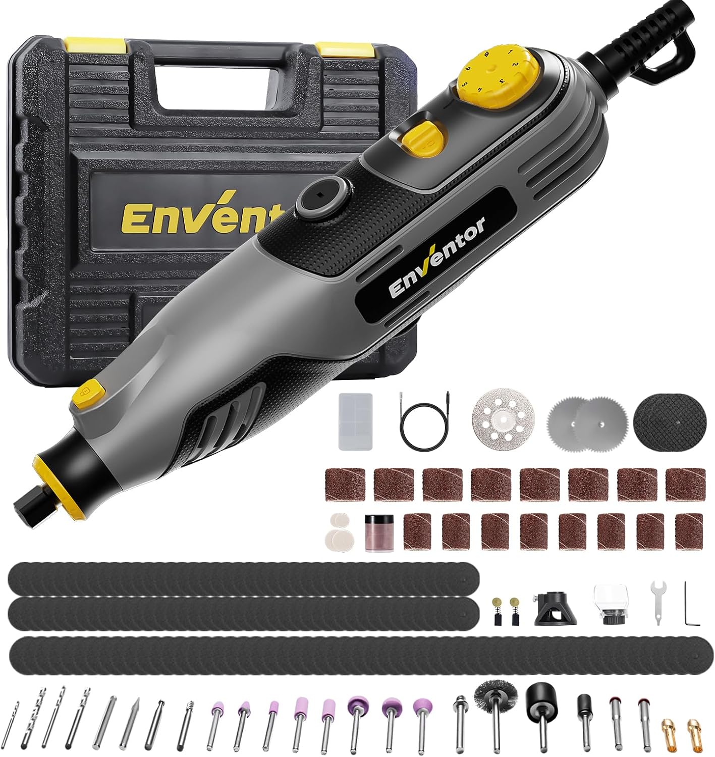 Enventor 130W Corded Rotary Tool, Power Electric Rotary Tool Kit with 204pcs Accessories...