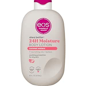 eos Shea Better Body Lotion Coconut Waters, 24-Hour Moisture Skin Care, Lightweight &...