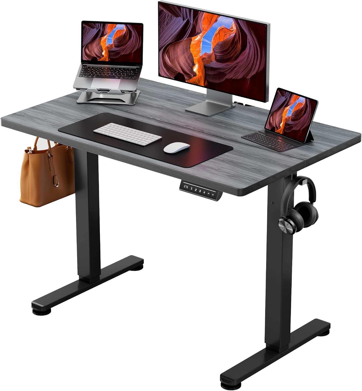 ErGear Height Adjustable Electric Standing Desk, 44 x 24 Inches Sit Stand up Desk, Memory...