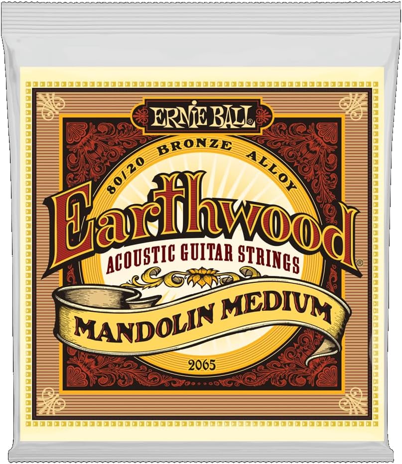 Ernie Ball Earthwood Light 80/20 Bronze Mandolin Strings, 9-34 Gauge (P02067) image