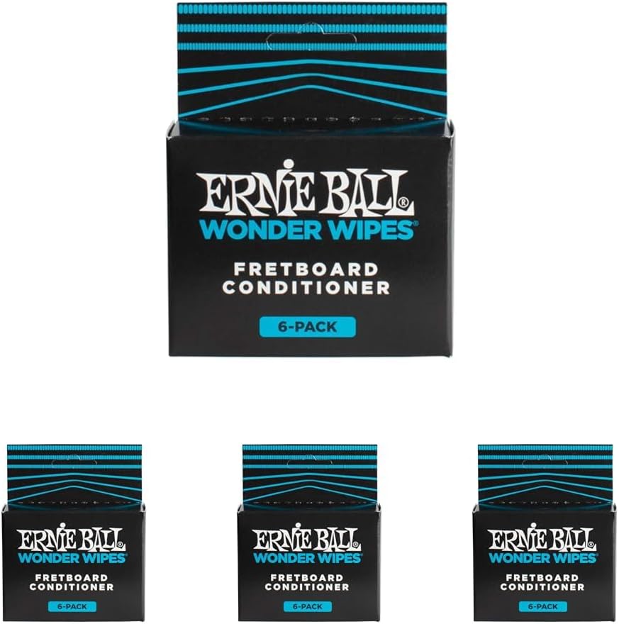 Ernie Ball Wonder Wipes Fretboard Conditioner, 6-pack (P04276)