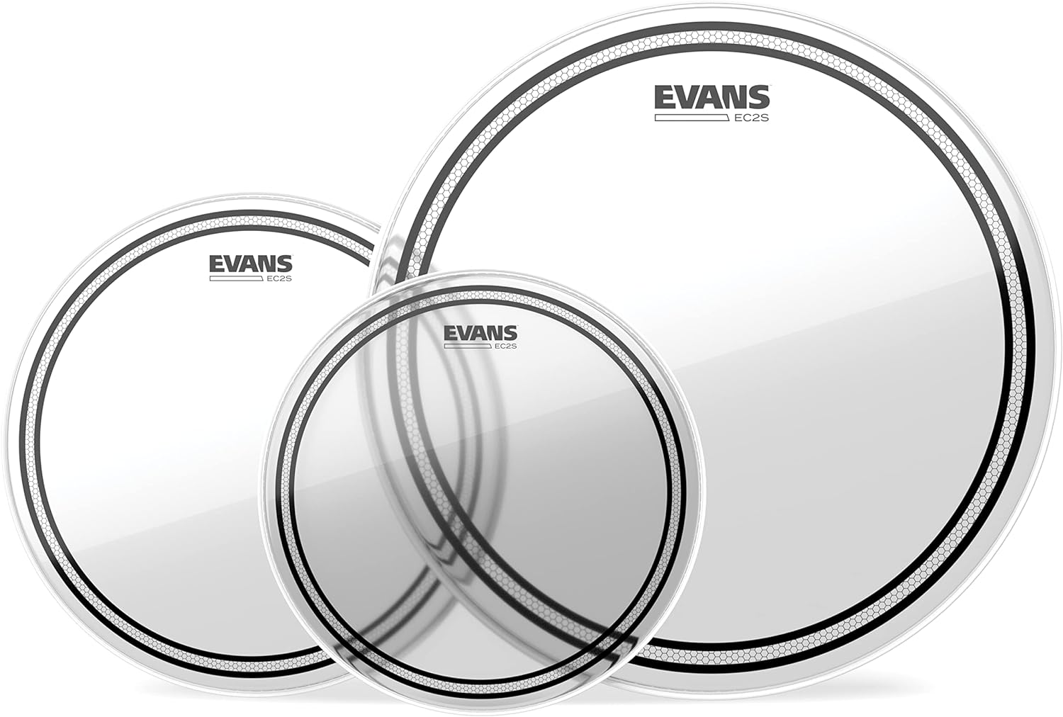 Evans Drum Heads - EC2S Clear Standard Tompack (12 inch, 13 inch, 16 inch)