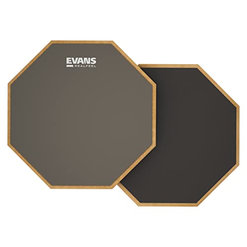 Evans RealFeel - Drum Practice Pad - Drum Pad - Drummer Practice Pad - Gum Rubber &... image