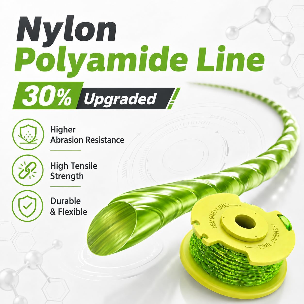 Eventronic 0.080" Weed Wacker String Replacement Compatible with Ryobi ONE+ 18V 24V Weed... image