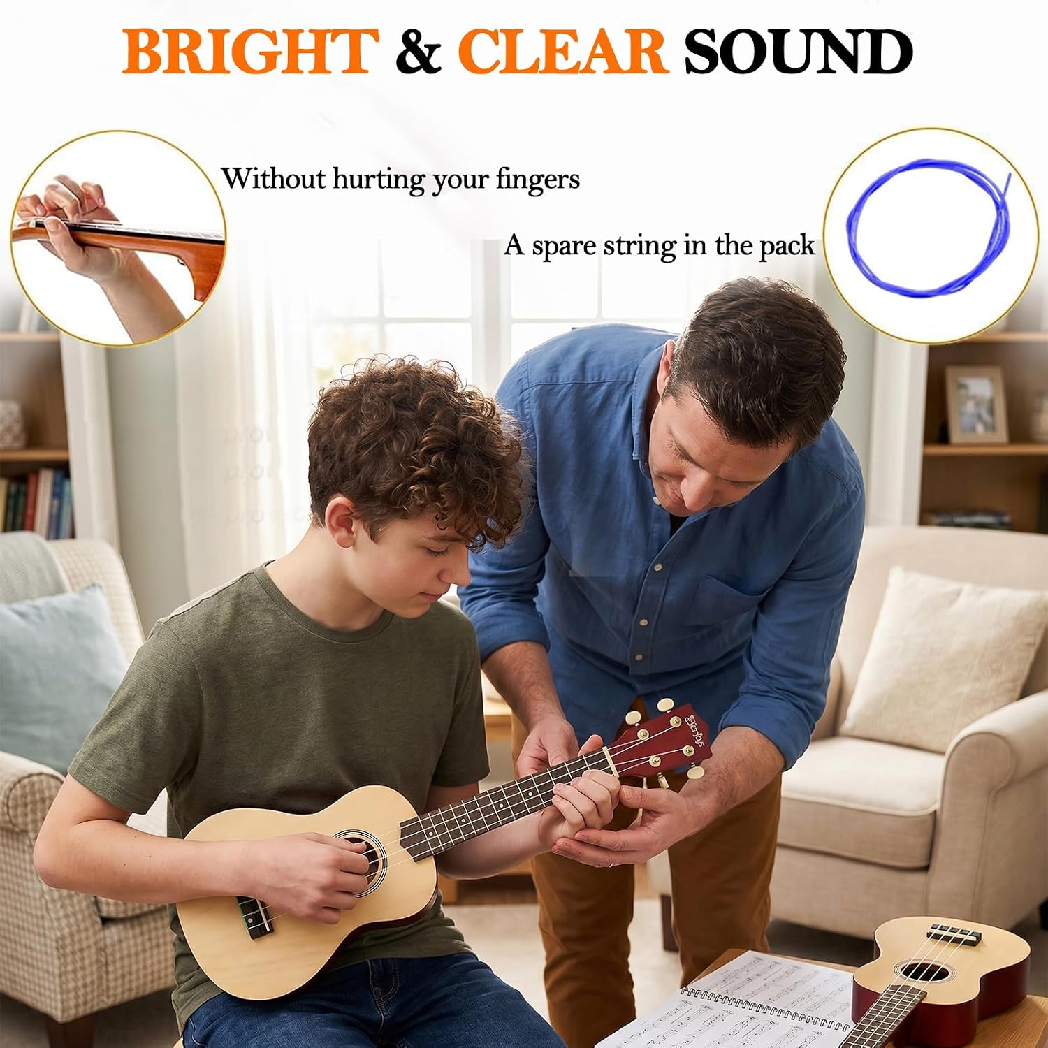 Everjoys Soprano Ukulele Beginner Kit 21 Inch w/Free Online Lesson Gig Bag Tuner Picks... image