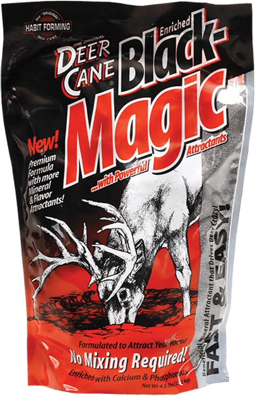 Evolved HABITATS Deer Cane Black Magic Deer Mineral Attractant - Fast & Easy to Use All...