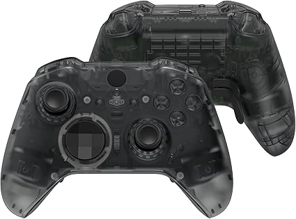 eXtremeRate Full Set Shell Buttons for Xbox One Elite Series 2 Controller, Clear Black...