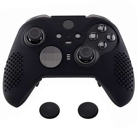 eXtremeRate PlayVital Black Soft Anti-Slip Silicone Cover Skins, Controller Protective Case...