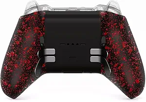 eXtremeRate Replacement Bottom Shell Case for Xbox Elite Series 2 Controller, Textured Red...