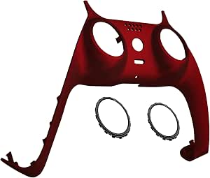 eXtremeRate Scarlet Red Decorative Trim Shell Compatible with p s 5 Controller, Soft Touch...