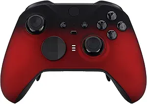 eXtremeRate Shadow Scarlet Red Soft Touch Grip Faceplate for Xbox One Elite Series 2, Front...