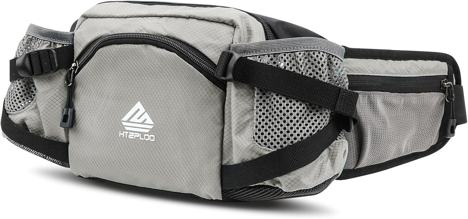 Fanny Pack Waist Bag with Water Bottle Holder for Men Women Running Hiking Travel Dog...