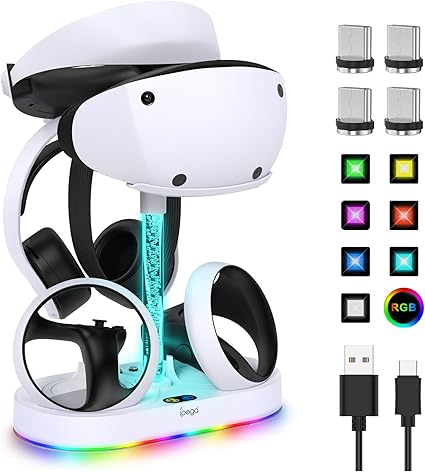 FASTSNAIL Charging Stand for PlayStation VR2, Multifunction Vertical PS VR2 Headset & Sense...