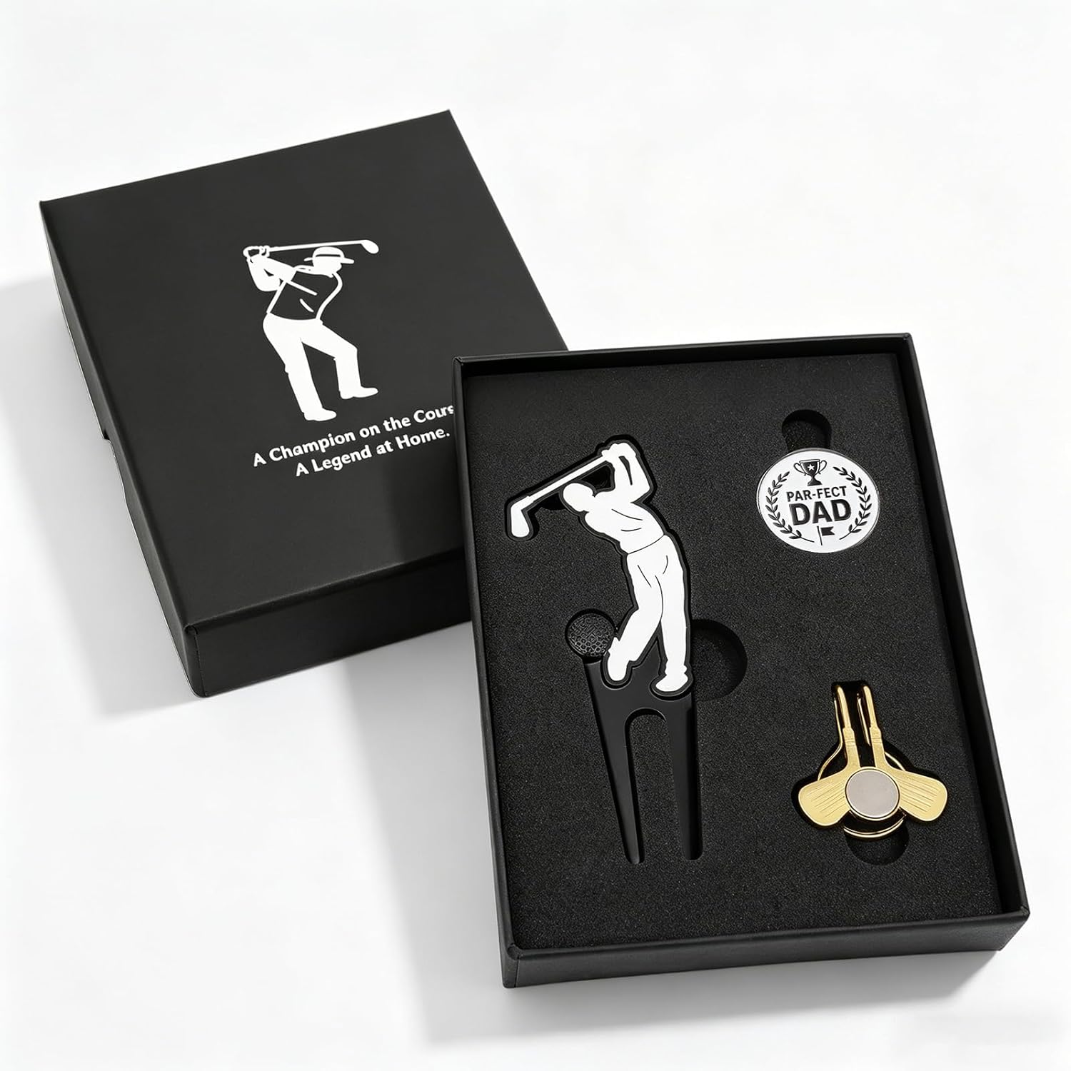 Father's Day Golf Gifts for Men Dad, Golf Repair Divot Tool with Golfer Silhouette, Par-FECT...
