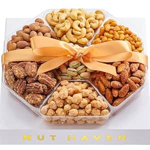 Fathers Day Nuts Gift Basket - Assortment of Sweet & Roasted Salted Gourmet Nuts - Food Gift...