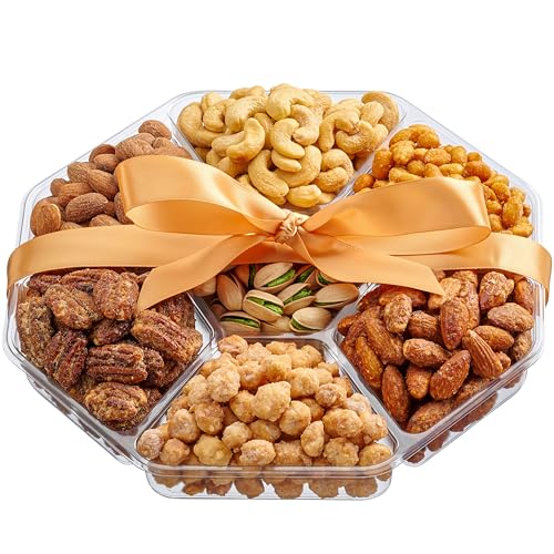 Fathers Day Nuts Gift Basket - Assortment of Sweet & Roasted Salted Gourmet Nuts - Food Gift... image