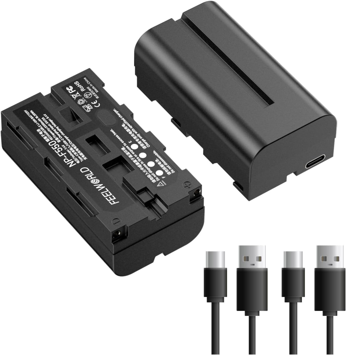 FEELWORLD 1 Pack NP-F550 2200mAh Battery Replacement of NP-F970 F960 F950 F770 F750 F570...