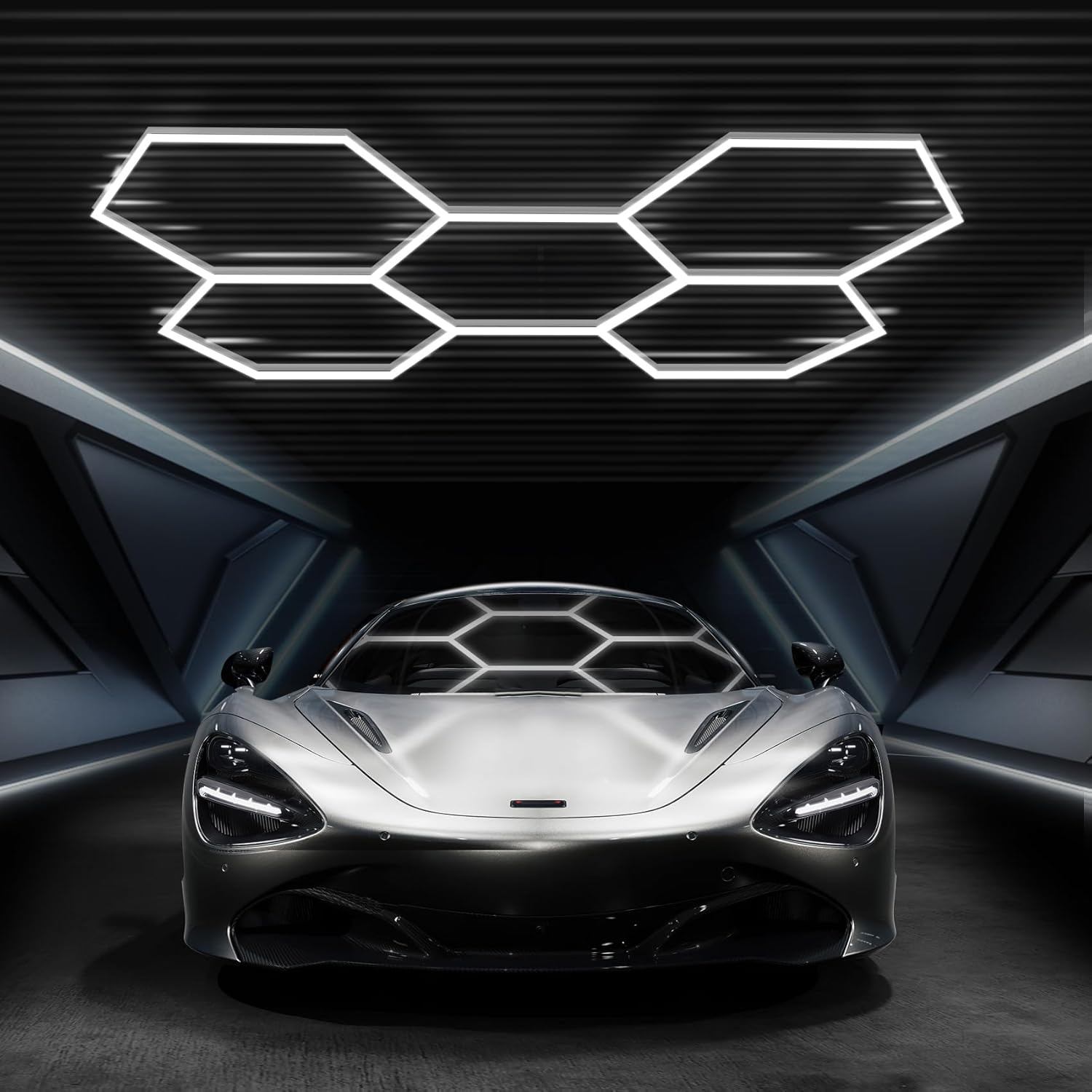FERUERW Hexagon Garage Lights 5 Hex, Hexagon LED Gym Lights