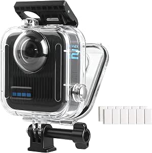 FitStill Waterproof Diving Case Only for Go Pro MAX2,131FT/40M Underwater Shell Anti-Scratch...