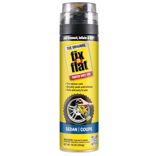 Fix-A-Flat S60420 Aerosol Emergency Flat Tire Repair and Inflator, for Standard Tires...