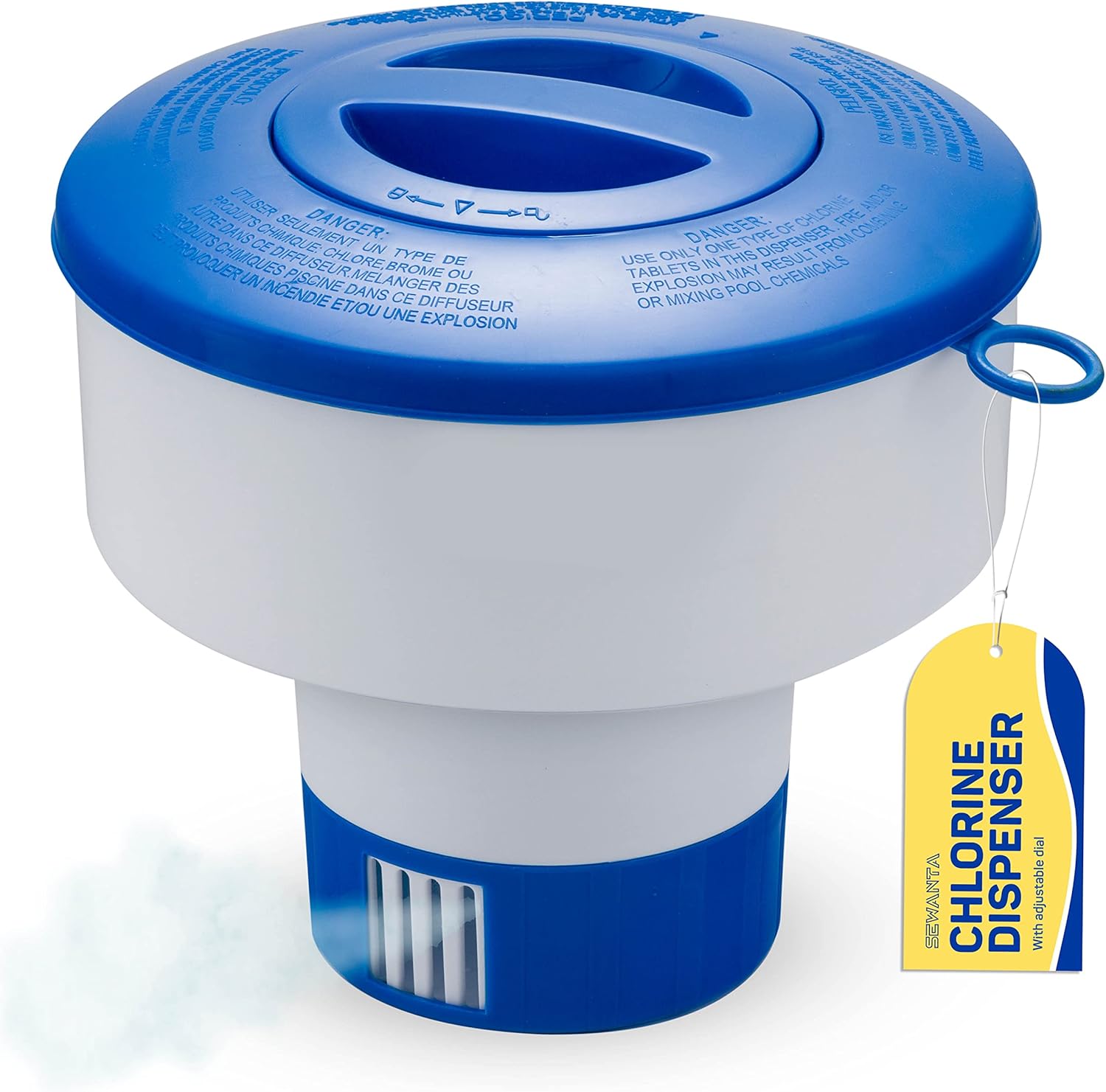 Floating Chlorine Dispenser for Pools Fits 3" Tablets - Pool Chlorine Floater with...
