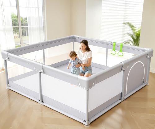 Fodoss Baby Playpen 47×47in, Small Play Pen for Babies and Toddlers, Playpen for Apartment...