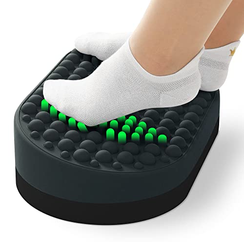Foot Rest for Under Desk at Work, Home Office Foot Stool, Ottoman Foot Massager for Plantar... image