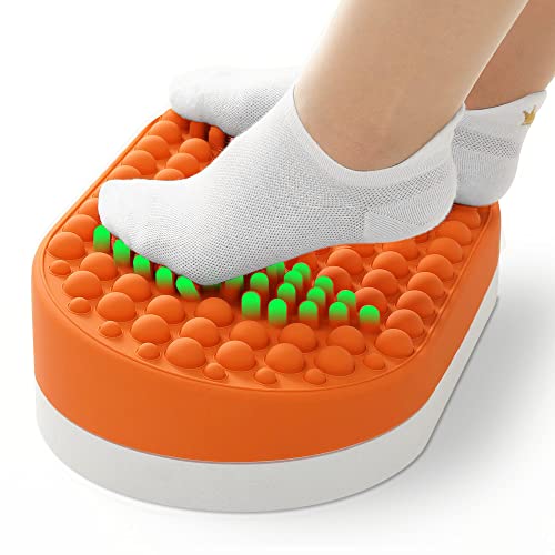 Foot Rest for Under Desk at Work, Home Office Foot Stool, Ottoman Foot Massager for Plantar... image